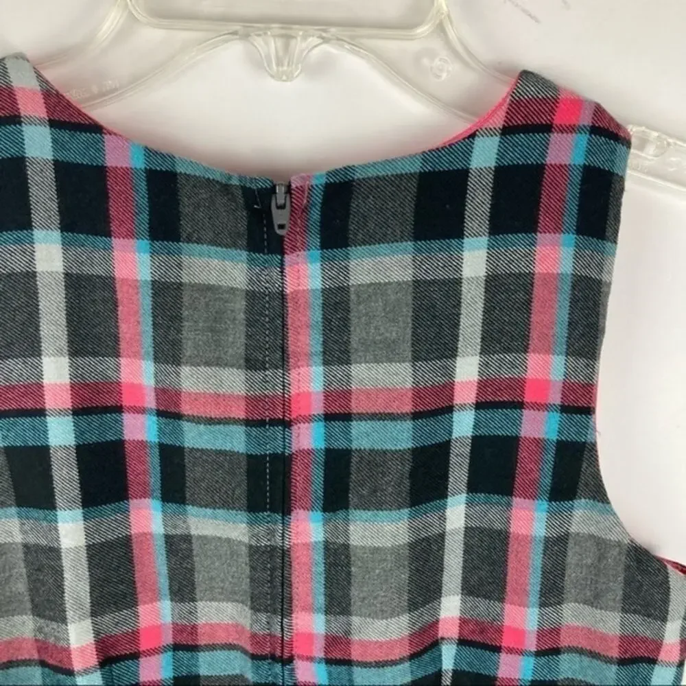 NWT Heartstrings Girls‎ Grey Plaid Dress Sz 10